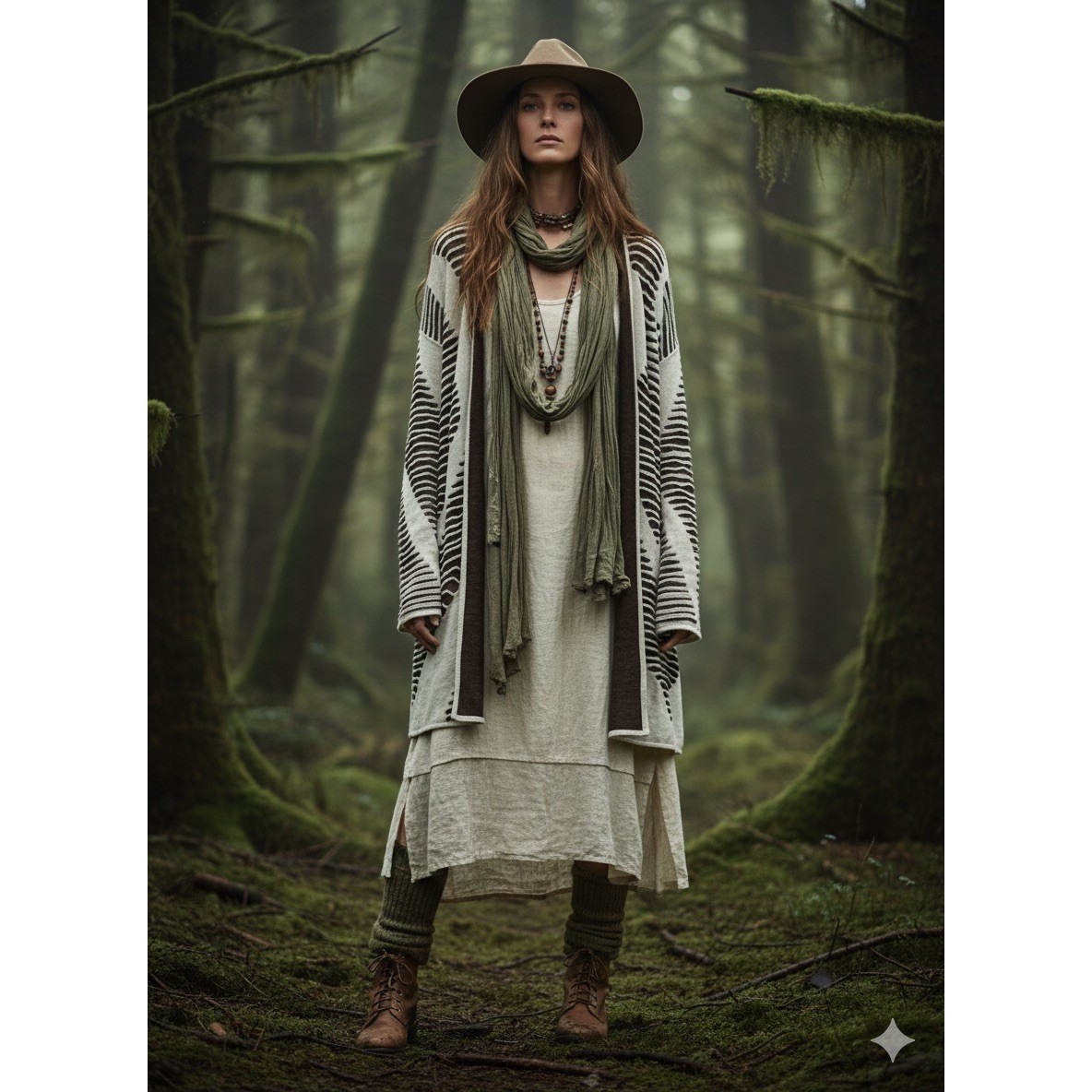 Zozo Japan Shredded Open Knit Cardigan Duster Lagenlook Mori Kei Brown Medium